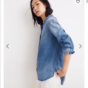 NWT Denim Oversized Ex-Boyfriend Shirt Cameron